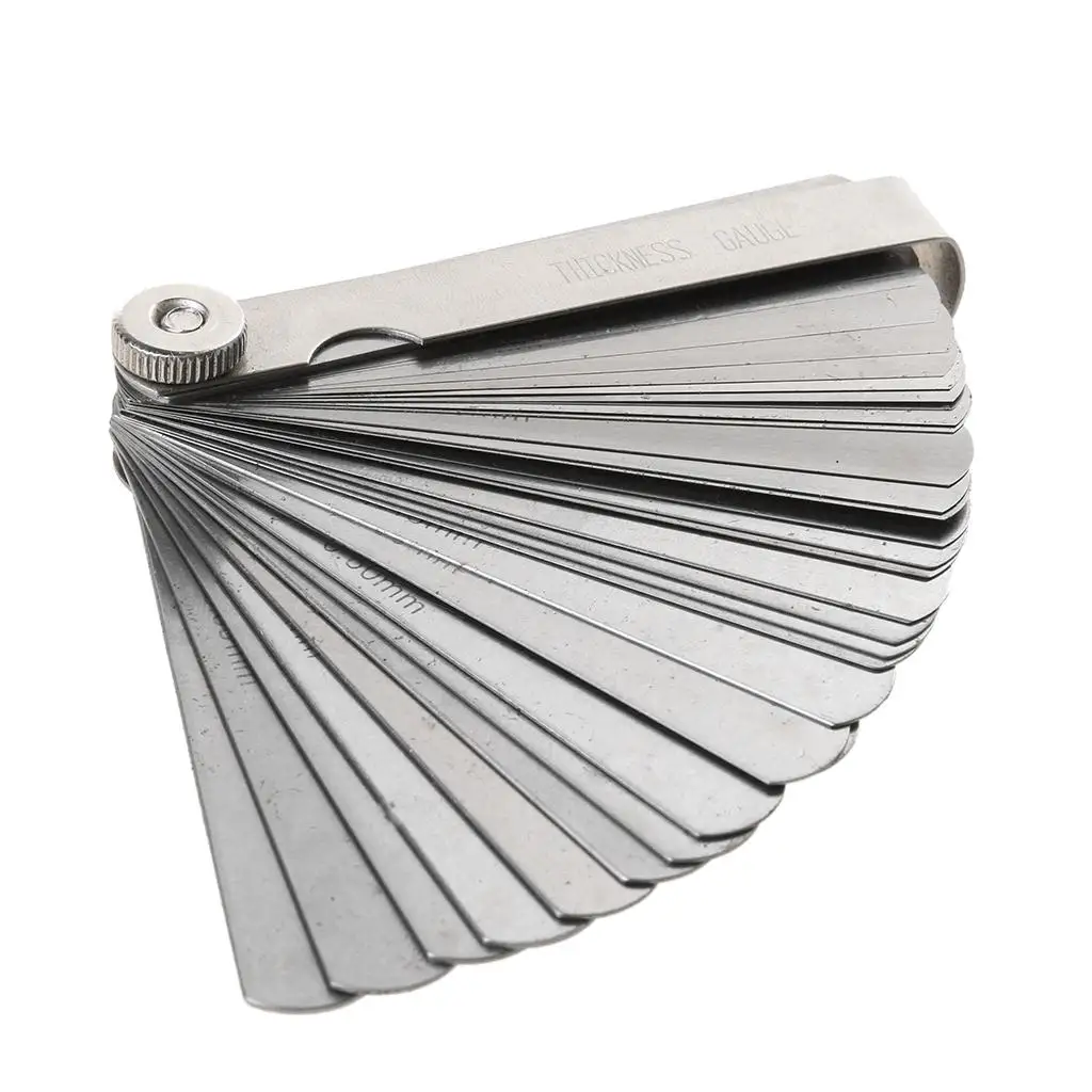 Dual Scale Feeler Gauge Manganese Steel Wear Resistant Precision Measure Tool for Mechanical Work