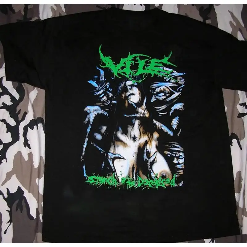 

Хлопковая футболка Vile Band с трафаретом The Deceased