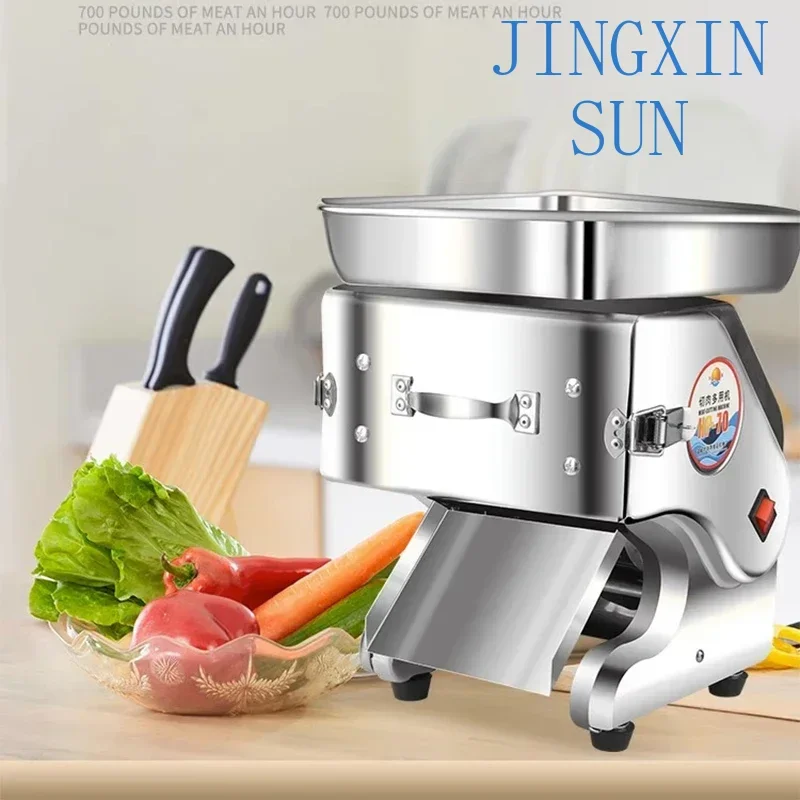 Automatic Meat Slicer Cutter Machine Slicing Chopping Dicing Commercial Desktop Stainless Steel Electric Slicer For Beef Mutton