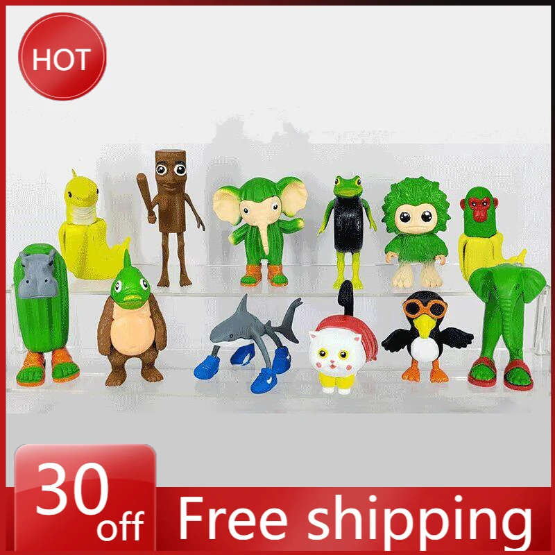 

Brainrot Figure TungTungTung Sahur Tralalelo Tralala Shimpanzini Bananini Model Pvc Fun Toys Desktop Ornaments Room Decoration