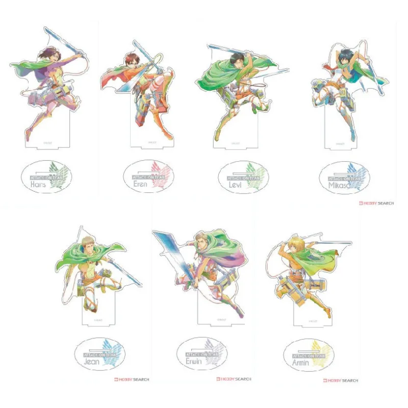 

Attack on Titan Acrylic Stand Figure Eren Jaeger Mikasa·Ackerman Anime Peripheral Battle Style Exquisite Children Room Ornament