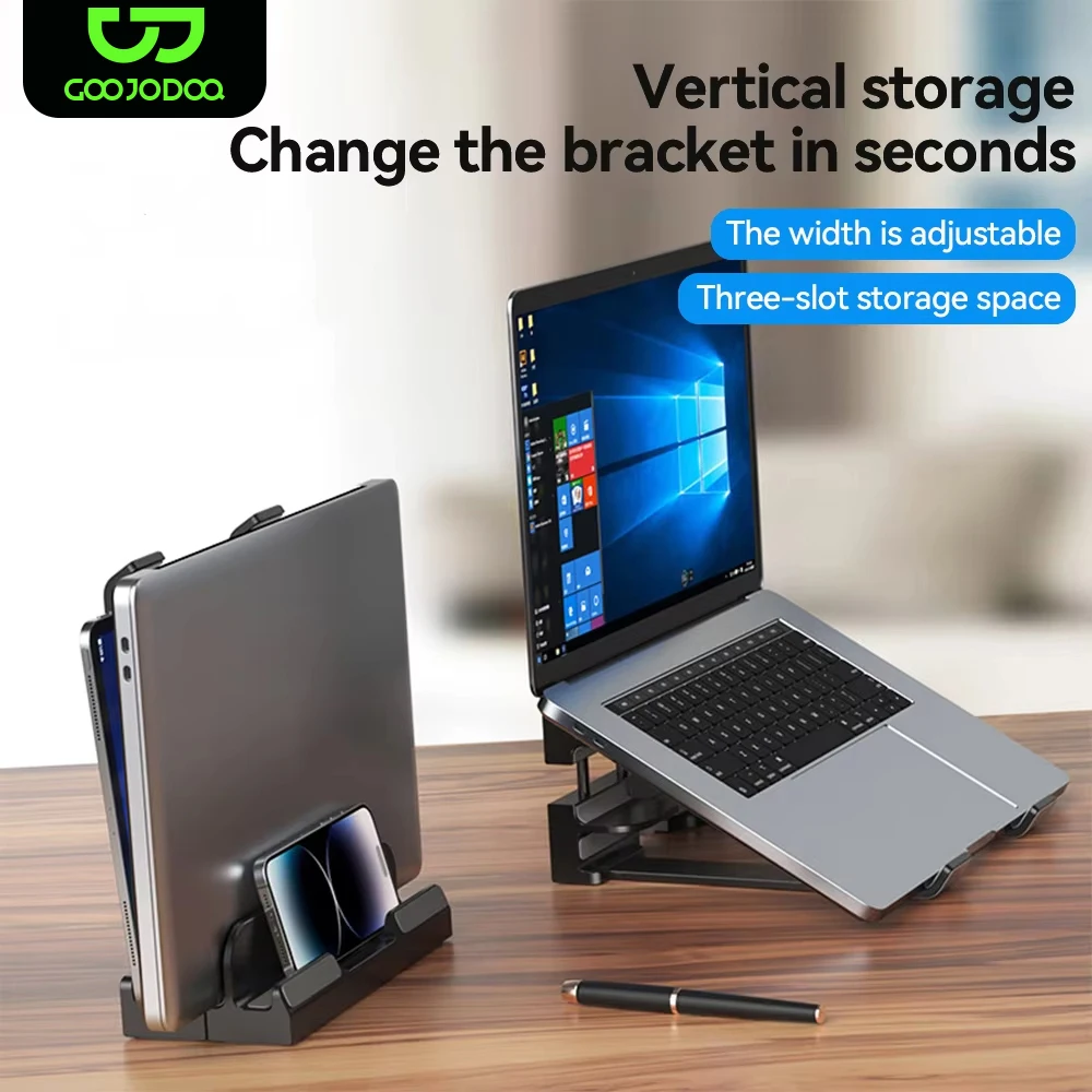 Foldable Laptop Stand Notebook Computer Holder Accessories for Macbook iPad Tablet Phone Storable Holder Dual use adjustable