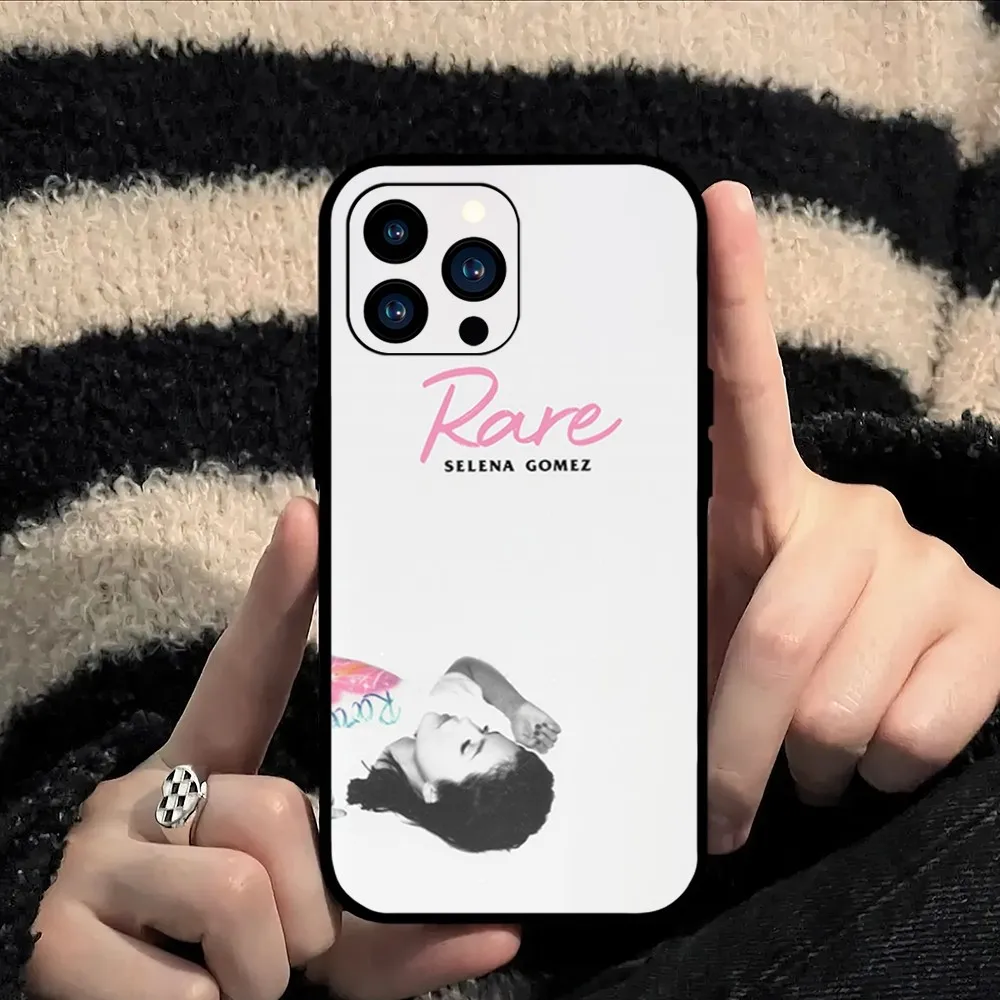 Singer Selena Gomez Rare Phone Case For iPhone Mini 11 12 13 14 15 Pro XS Max X Plus SE XR Black Soft Shell