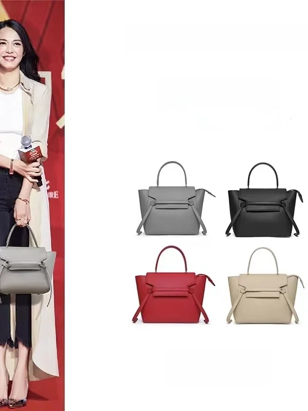 Classic Leather Mullet Fish Bag Women's Handbag Single Shoulder Crossbody Wing Bag Trendy Commuter Style Soft Shape Handbag