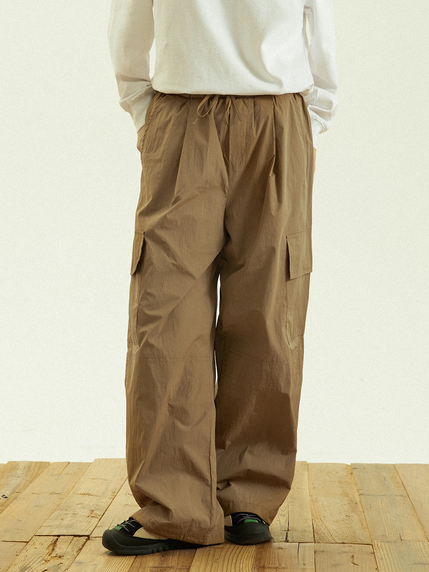 

GoodNorth Retro Japanese Sle Multi-ket Work Pants Loose Wide Leg Casual Long Trousers for Men And Women Spring Autumn