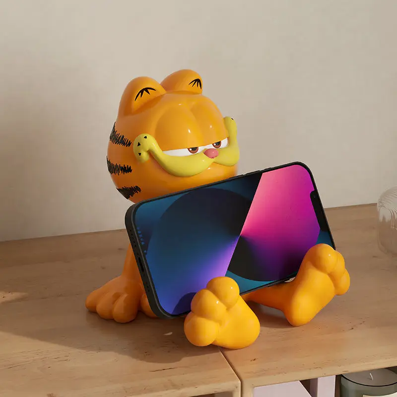 The Garfield Movie Cute Garfield Cat Figure Resin Desktop phone stand decoration Desktop Decoration Lovely Exclusive Gifts