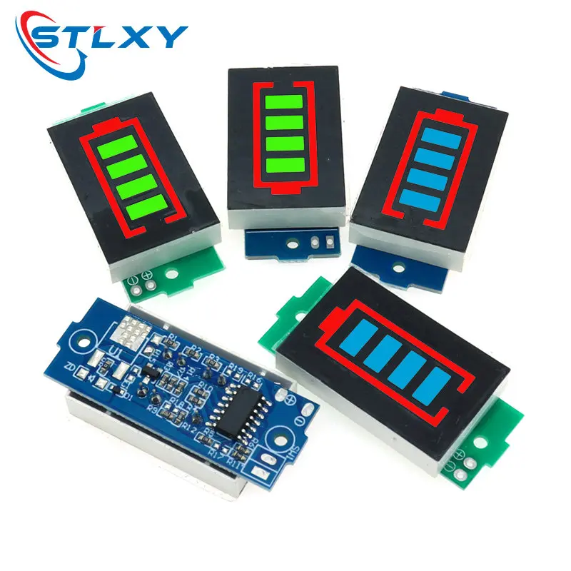 1S 2S 3S 4S singolo 3.7V modulo indicatore di capacità della batteria al litio 4.2V Display blu Tester di alimentazione della batteria del veicolo elettrico li-ion