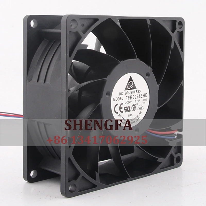 

Вентилятор корпуса DELTA FFB0924EHE DC24V 0,75A 92X92X38MM 9CM 9238 Вентилятор охлаждения с двойным шарикоподшипником, преобразование частоты, скорость тока