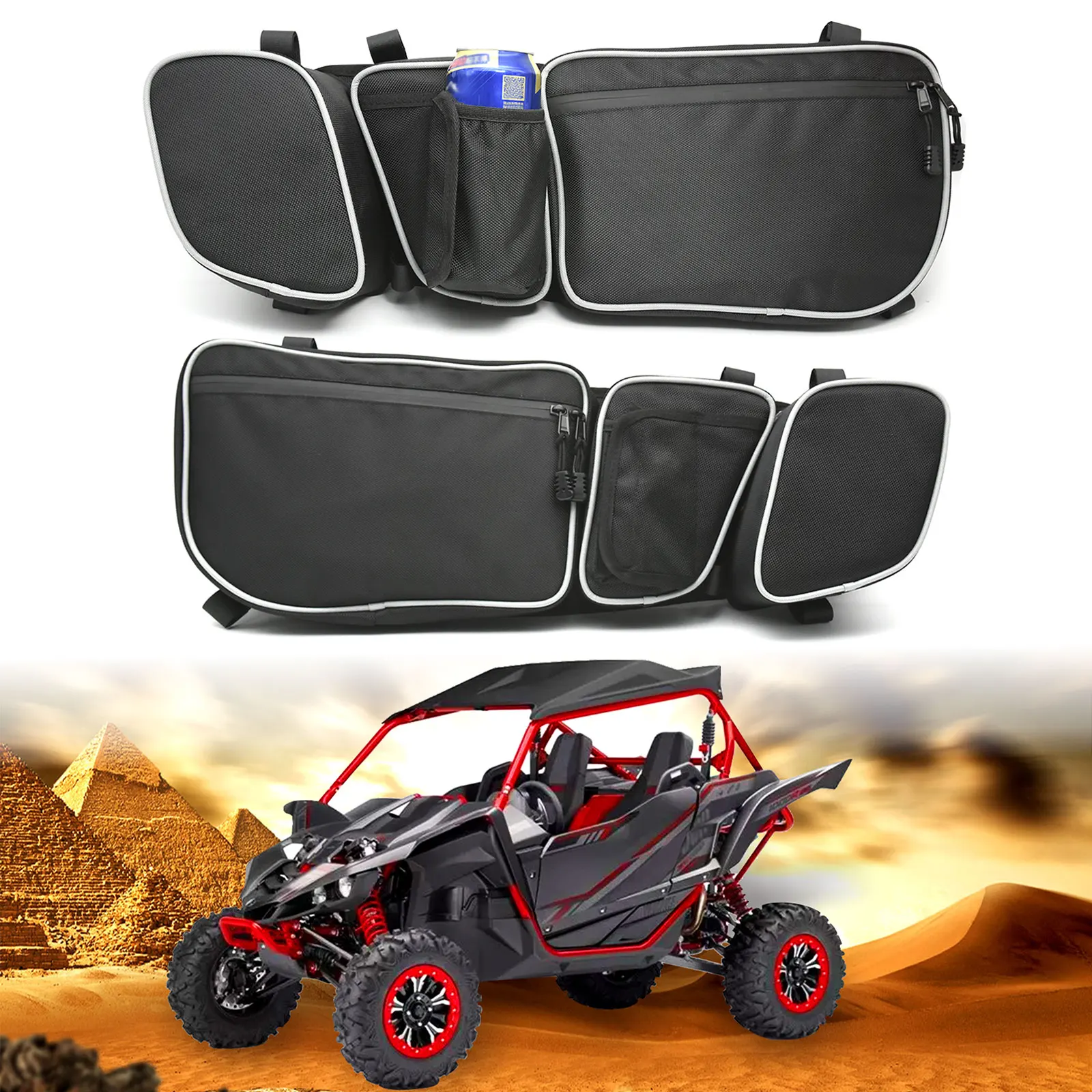 Side Storage Bag Knee Pad Passenger Driver Seat UTV Door Bags Passenger Fit for Can Am Maverick X3 Max R Turbo DPS 4x4 2017 2018