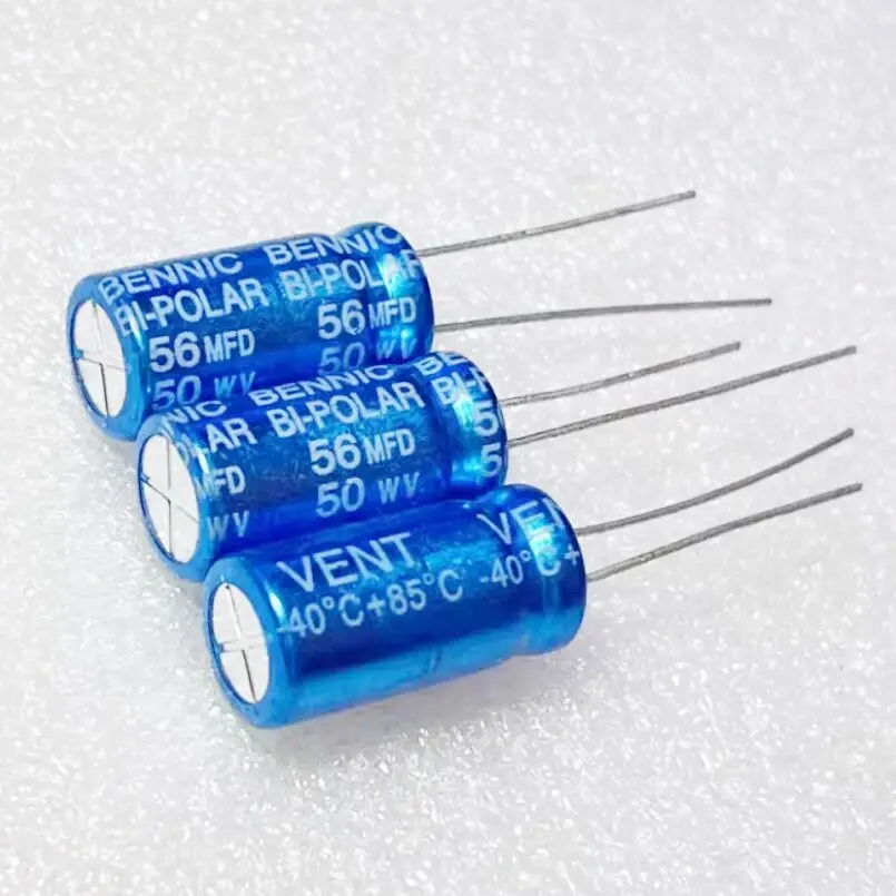 5PCS/LOT BENNIC 50v 56uf 56MFD 50WV NP bp vertical electrodeless electrolytic capacitor volume 10*20mm