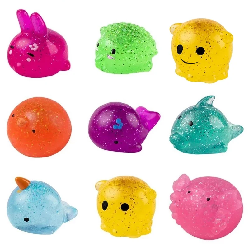 Animal Soft Cute Fun Sensory Antistress Squeeze Toys Spongy Squishy Mochi Fidget Toys Sticky Antistress Ball For Kids