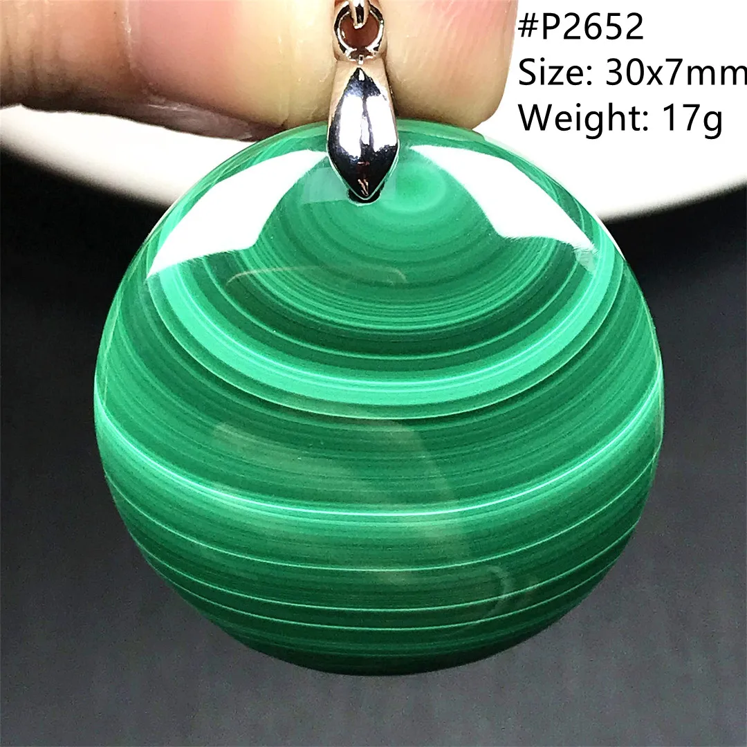 Top Natural Green Malachite Chrysocolla Pendant For Women Lady Men Healing Luck Wealth Crystal Beads Silver Stone Jewelry AAAAA