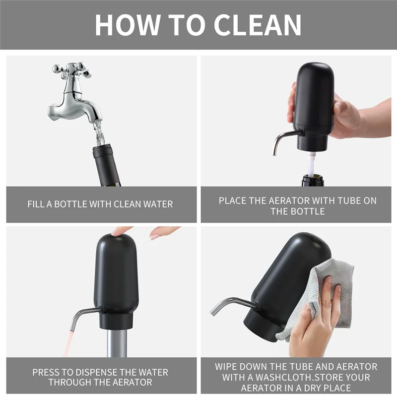 

AA81-Wine Opener Electric Wine Opener Set 4-In-1 Wine Set With Rechargeable Wine Opener, Rechargeable Wine Aerator Pourer