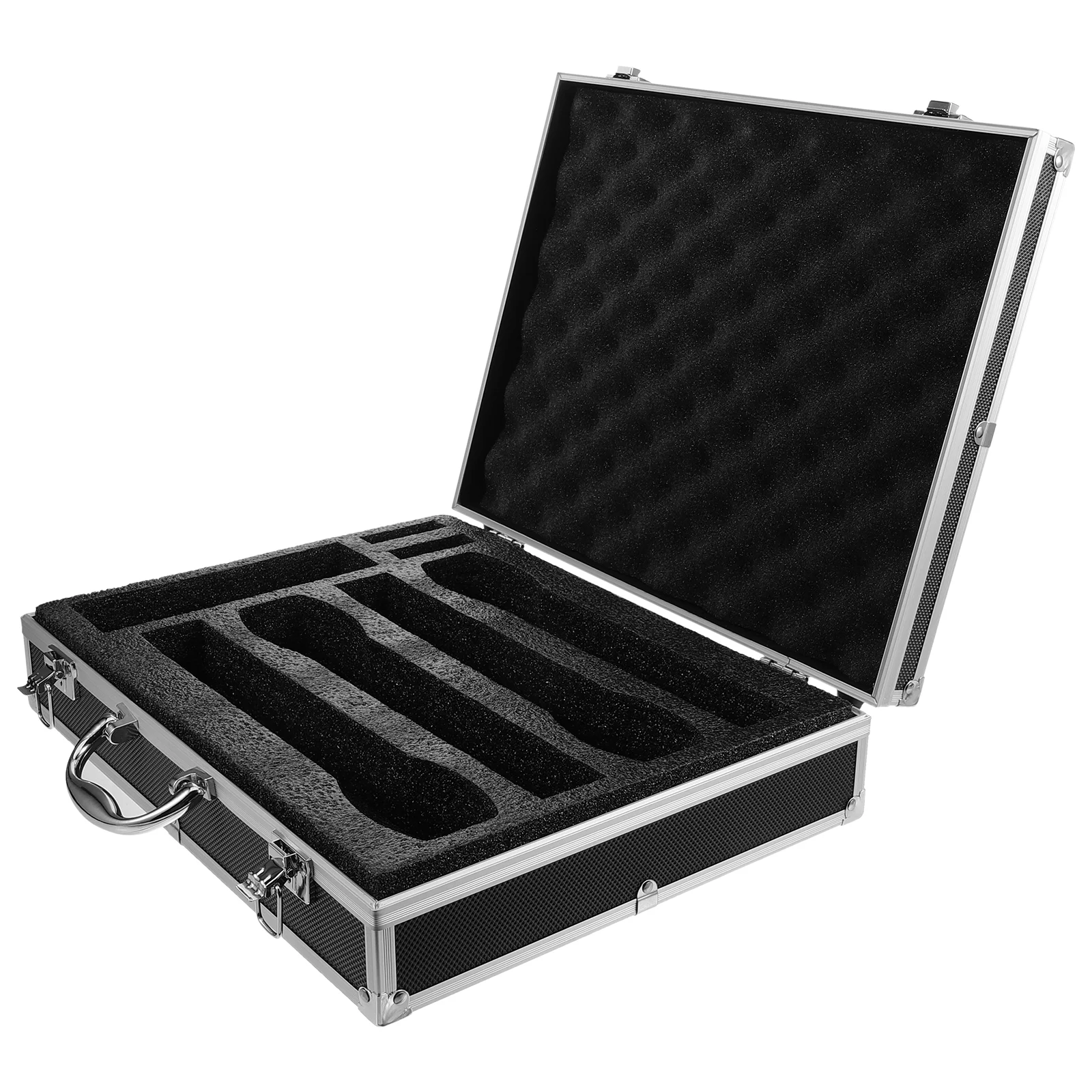 Microphone Case with Handle Microphones for Travel Storage Aluminum Portable Alloy Carrying Organizer