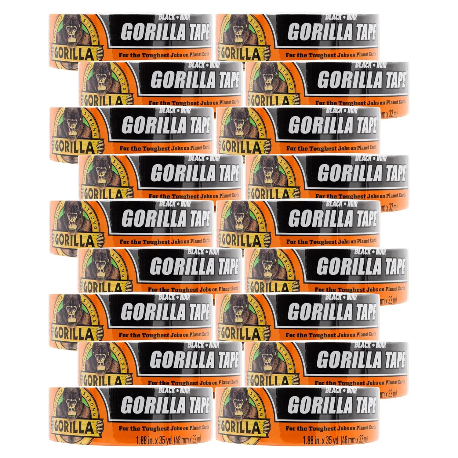 Gorilla Black Duct Tape, 1.88