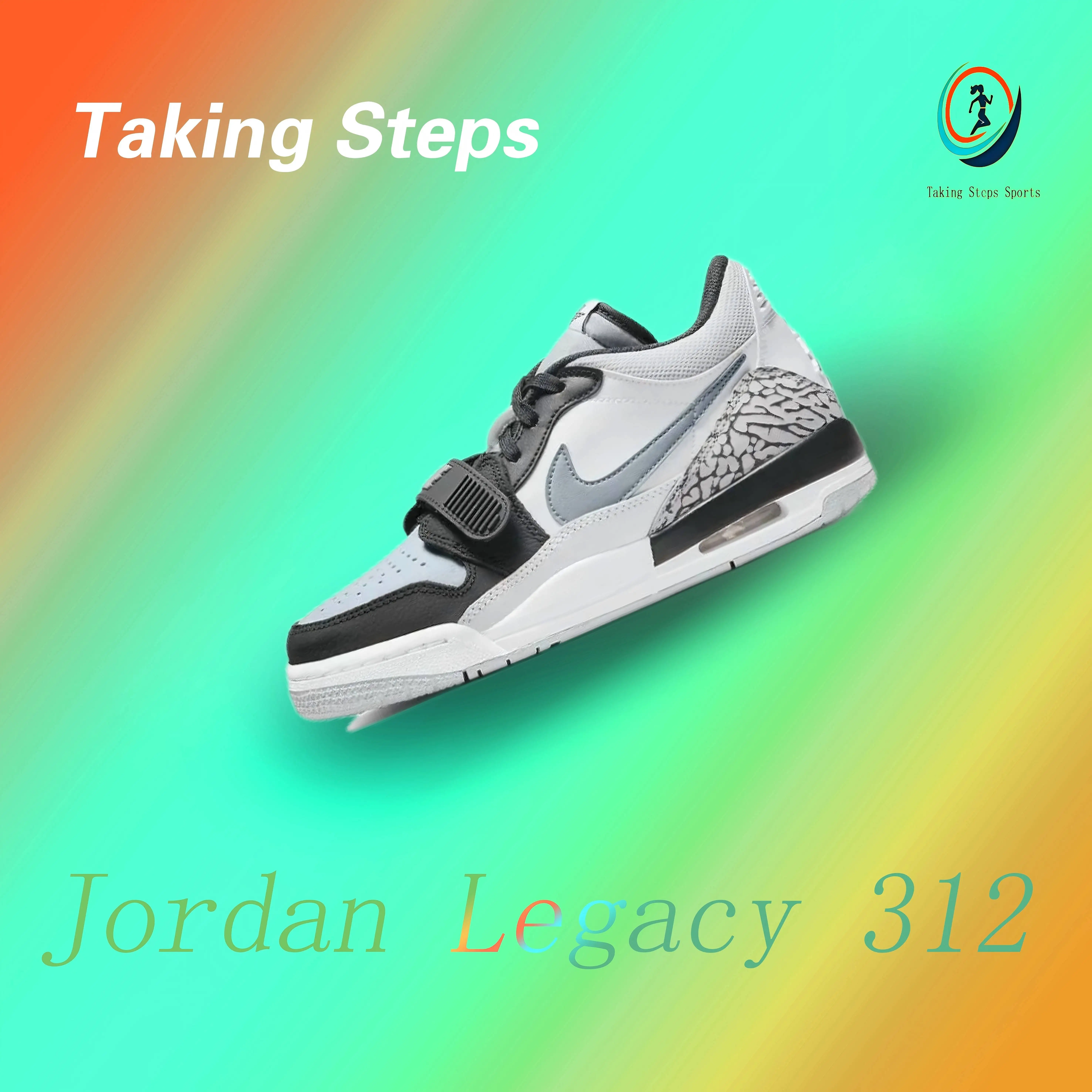 Jordan Legacy 312 Low Comfortable Sports Non-slip Shock Absorbing Wear-resistant Low Top Basketball Shoes White Black