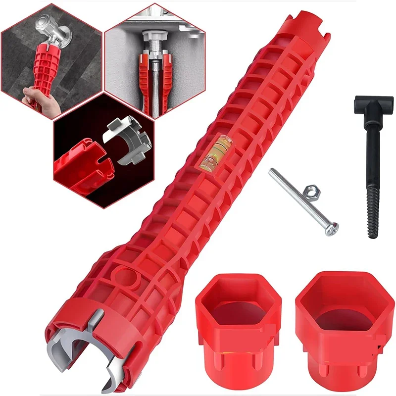 Anti-Slip Flume Socket Wrench Nut Remover for Sink Repair Bathroom Faucet Assembly Plumbing Installation Hand Tool