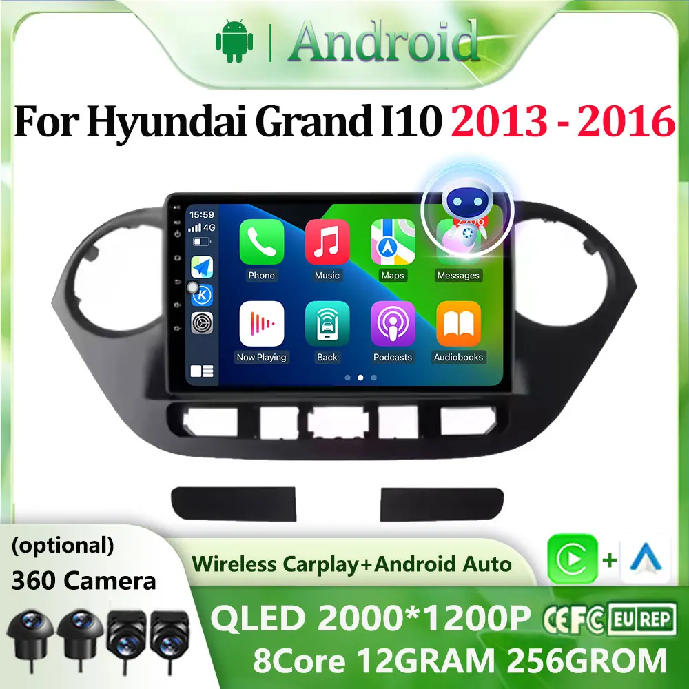 

Android Auto For Hyundai Grand I10 2013 - 2016 WIFI+4G Navigation GPS Multimidia Car Radio Multimedia Video Player DSP Stereo