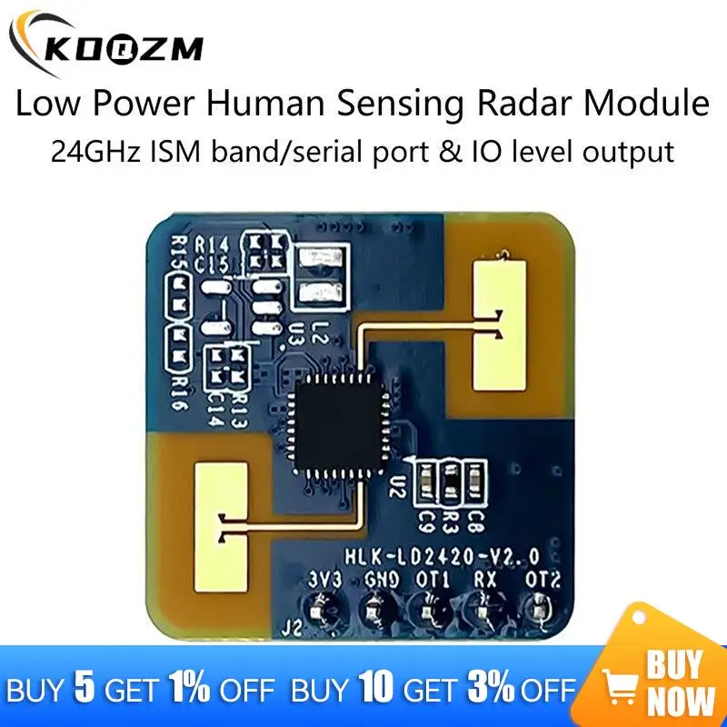 24G Millimeter Wave Radar LD2420 Human Presence Sensing Module Micro Motion Intelligent Sensor