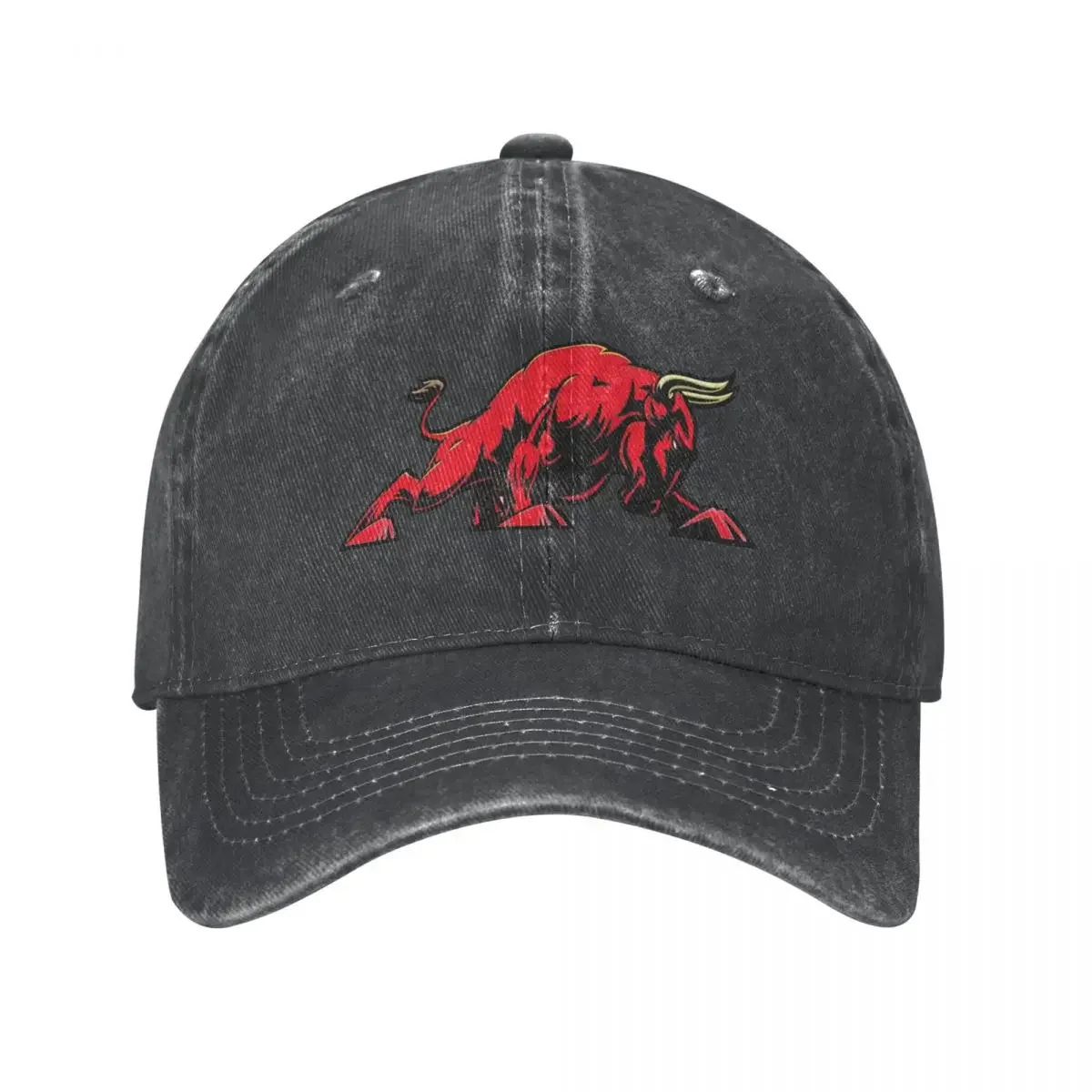 Red Of Bull Baseball Cap Force Animal Outdoor Gym Hot Sale Washed Trucker Hat Women Men y2k Cute Design Baseball Caps