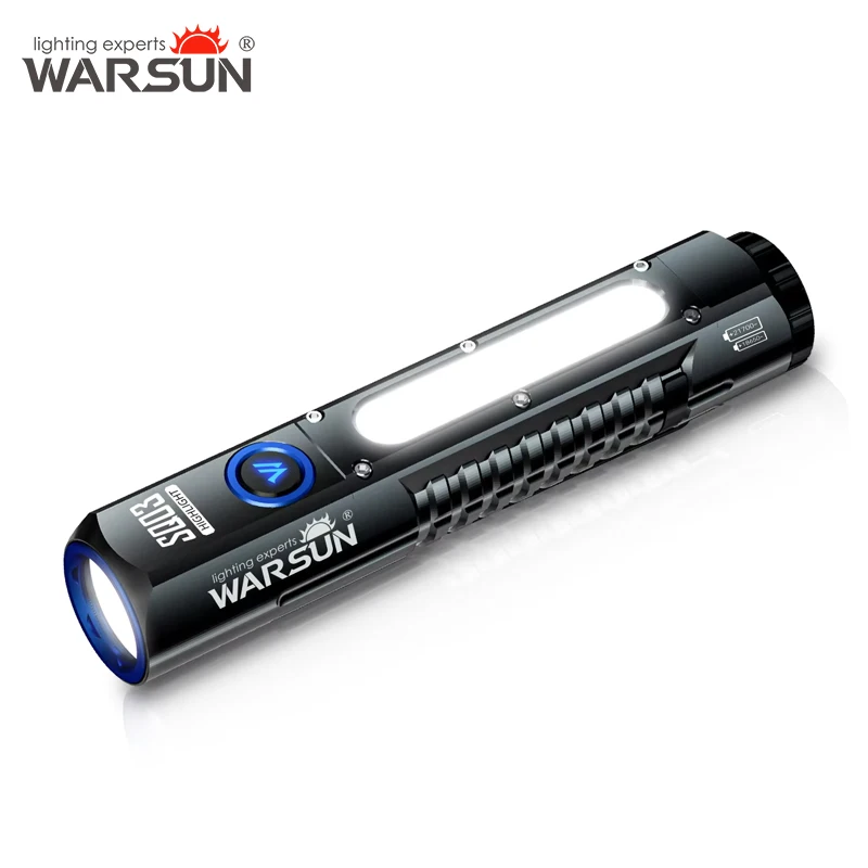 Warsun Powerful LED Flashlight Multifunctional Outdoor Rechargeable Torch Light Portable Lantern Hand Lamp With Magnet