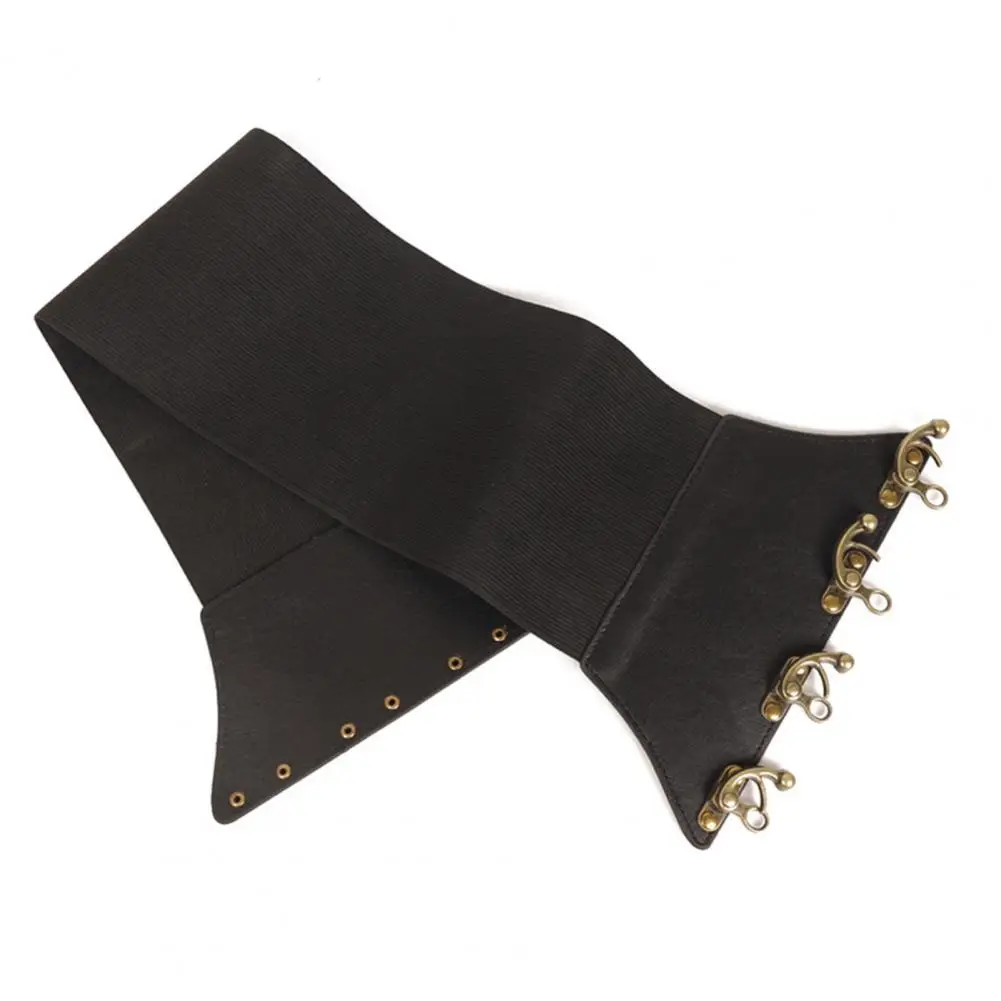 

Прочный пояс из искусственной кожи в стиле ретро, платье из искусственной кожи, корсетный пояс с широкими полями, регулируемый для женщин