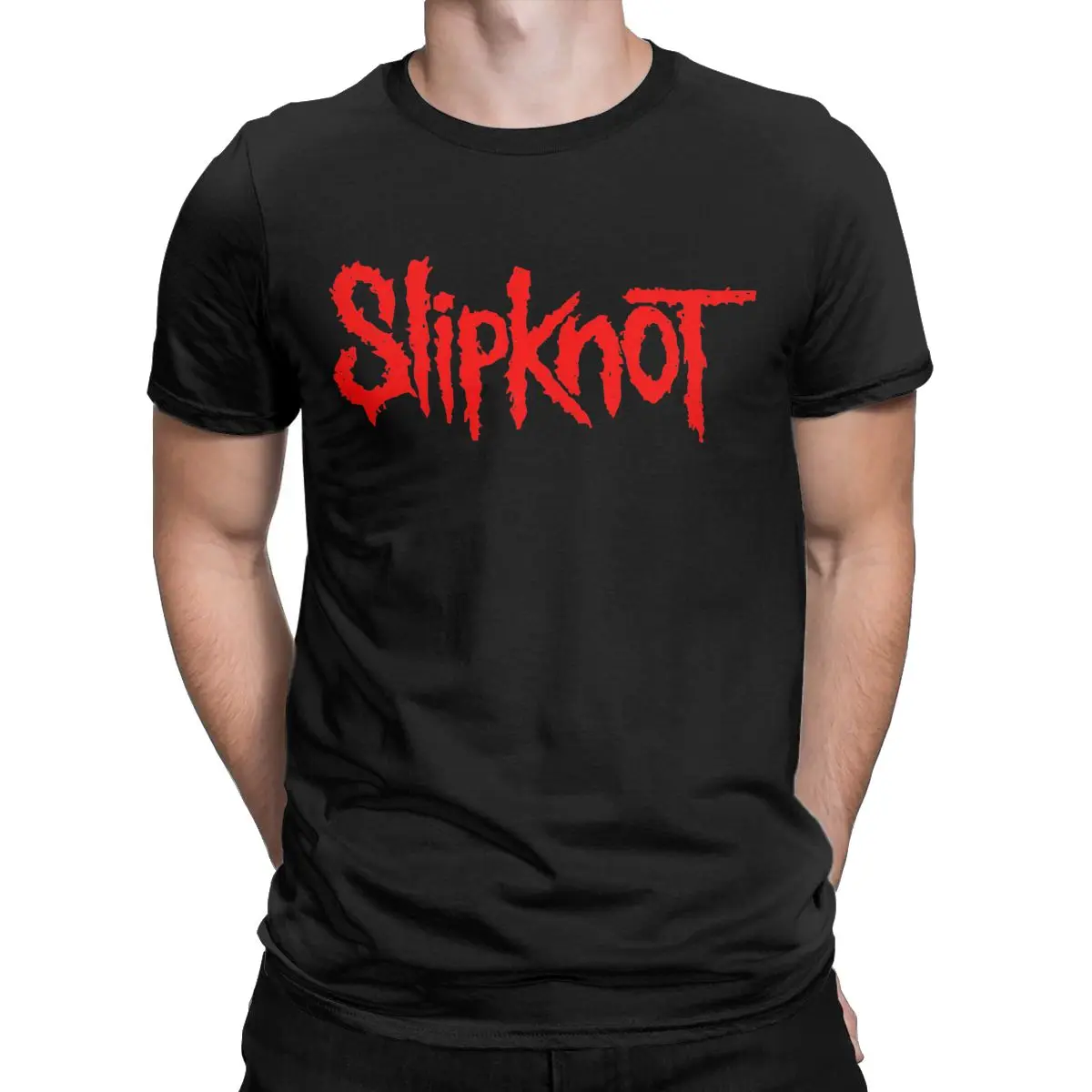 Slipknots-Logo T-Shirts Men Novelty Pure Cotton Tees Round Neck Short Sleeve T Shirt Party Clothing