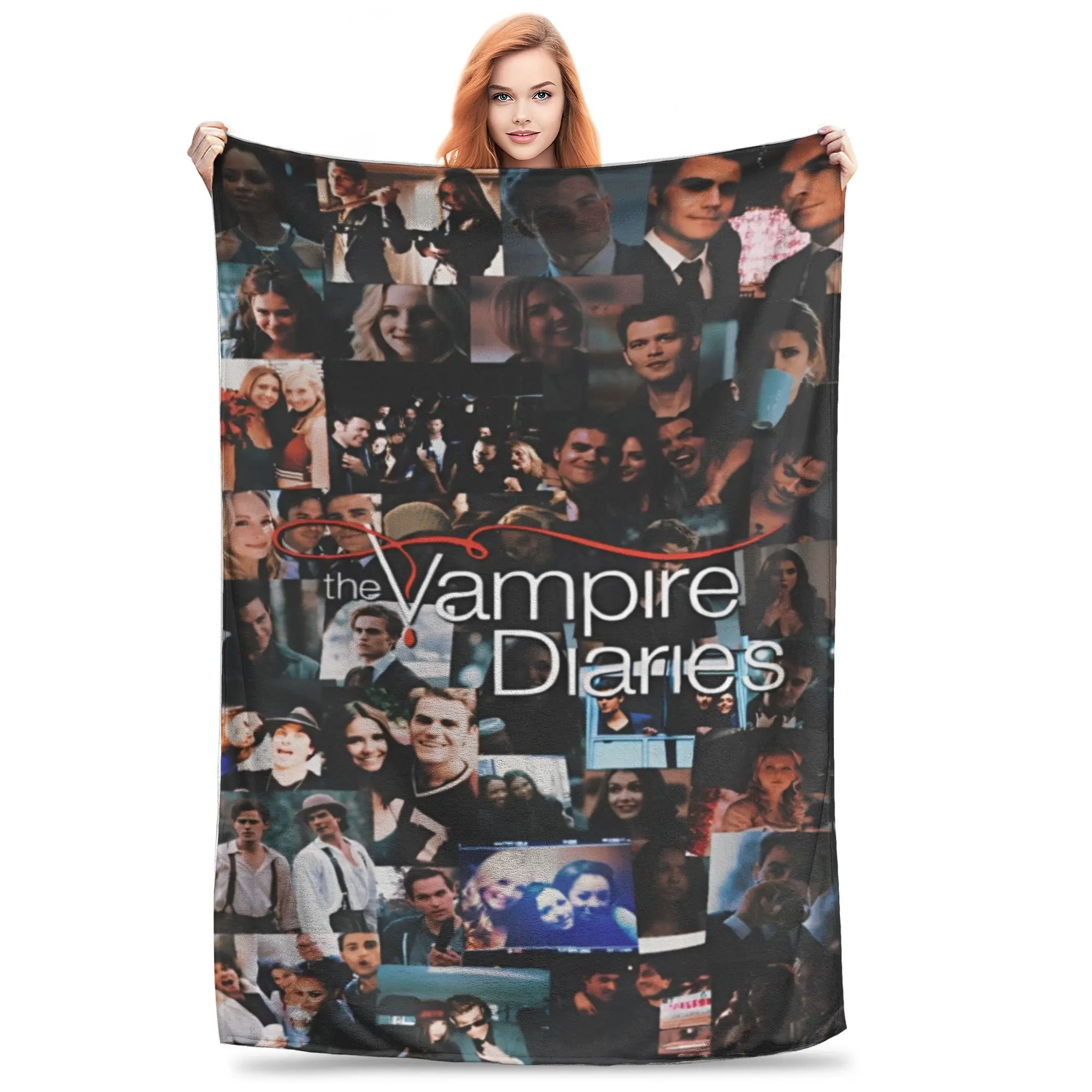 The Vampire Diaries movie Blankets Flannel  Comfortable Lightweight Thin Throw Blanket for Bedroom Quilt