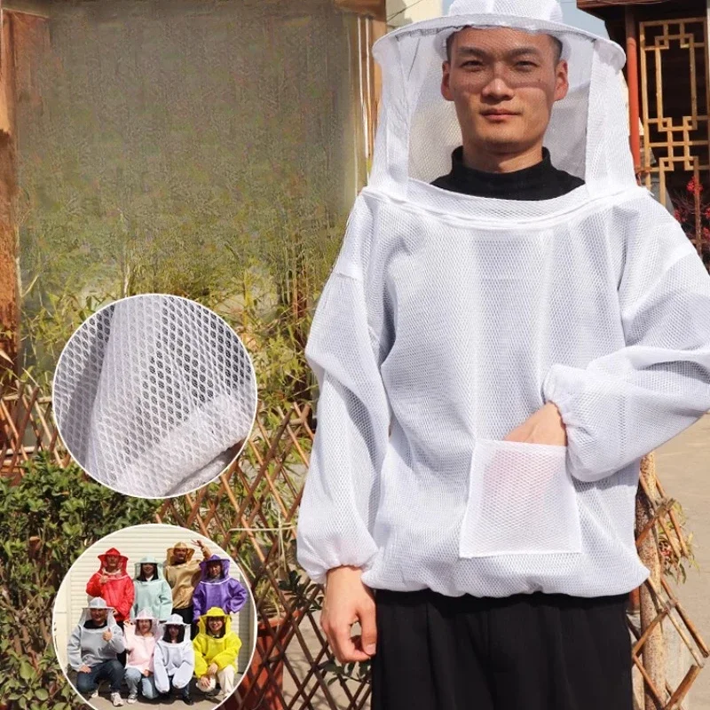 3D Breathable Mesh Cotton Half Body Anti Bee Clothing Full Set of Thickened Anti Sting and Honey Harvesting Clothes