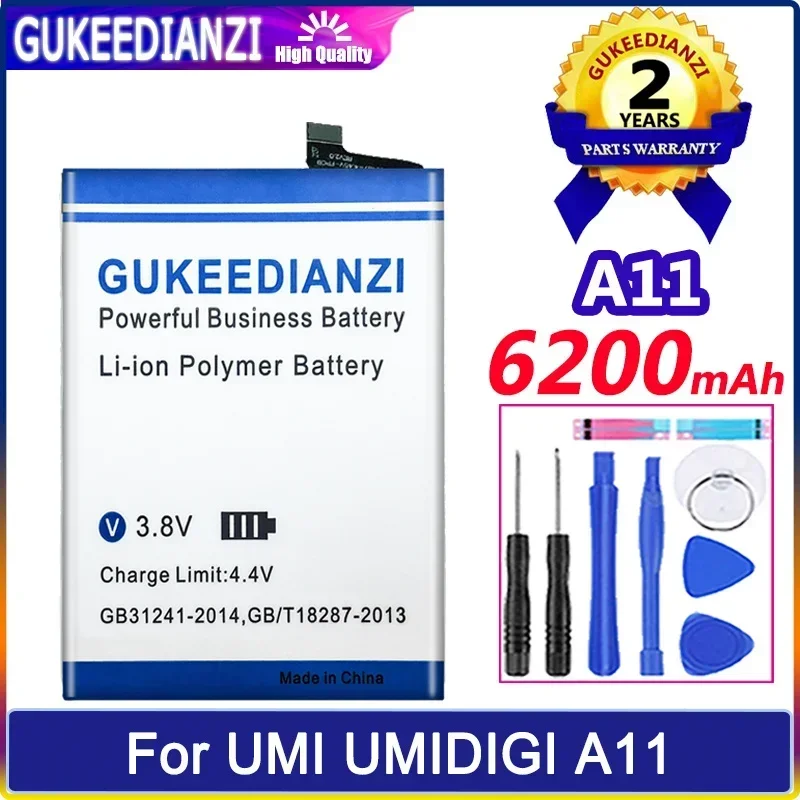 

Аккумулятор большой емкости 6200 мАч для UMI UMIDIGI A11, Сменный аккумулятор для смартфона