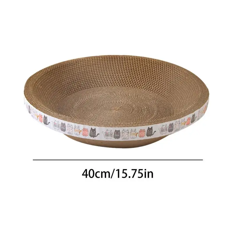 Imagem -06 - Cat Scratcher Bowl Bed Protetor de Sofá Portátil Oval Corrugado Scratch Pad Brinquedo Cat Scratcher Protetor de Móveis Suprimentos de Gatos