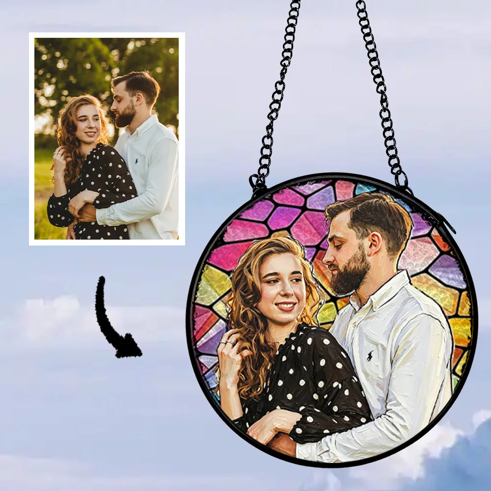 1 pièce, idée cadeau personnalisé avec photo et chaîne, pour un moment de mariage, anniversaire de petite amie/petit ami, famille, couple, bureau.