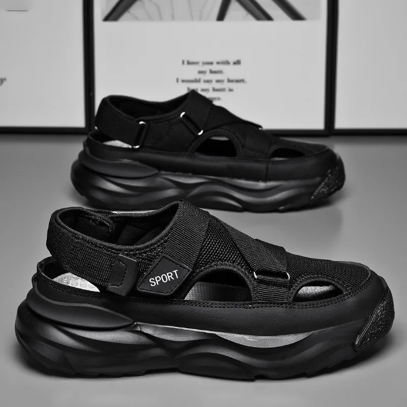 Sandalen für Männer Sommer höhle lässig neue Baotou Sportschuhe Herren wasserdichte Sandalen für männliche Strands chuhe Plateaus andalen ̈r