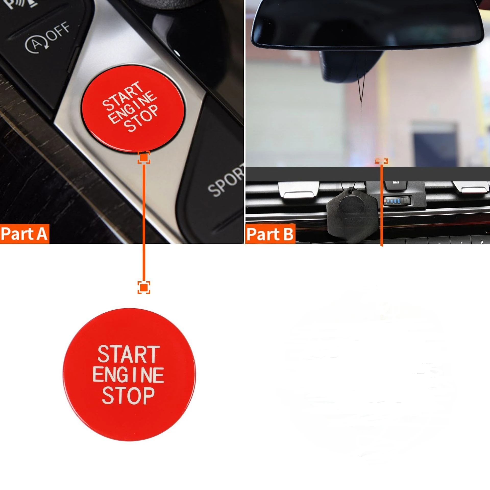 سيارة بدء تشغيل المحرك وقف التبديل زر الإشعال استبدال لسيارات BMW 1 2 3 4 8 X5 X6 X7 Z4 سلسلة F40 F44 G20 G22 G14 G05 G06 G29