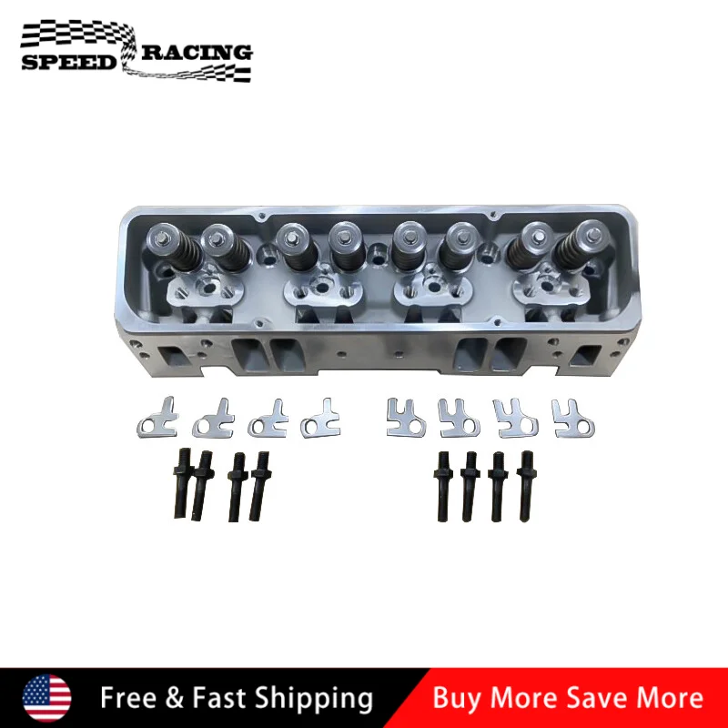 

FF281.1002 Aluminum Assembled Cylinder Heads Sliver For SBC Chevy 350 190cc 64cc 2.02/1.60 Angle