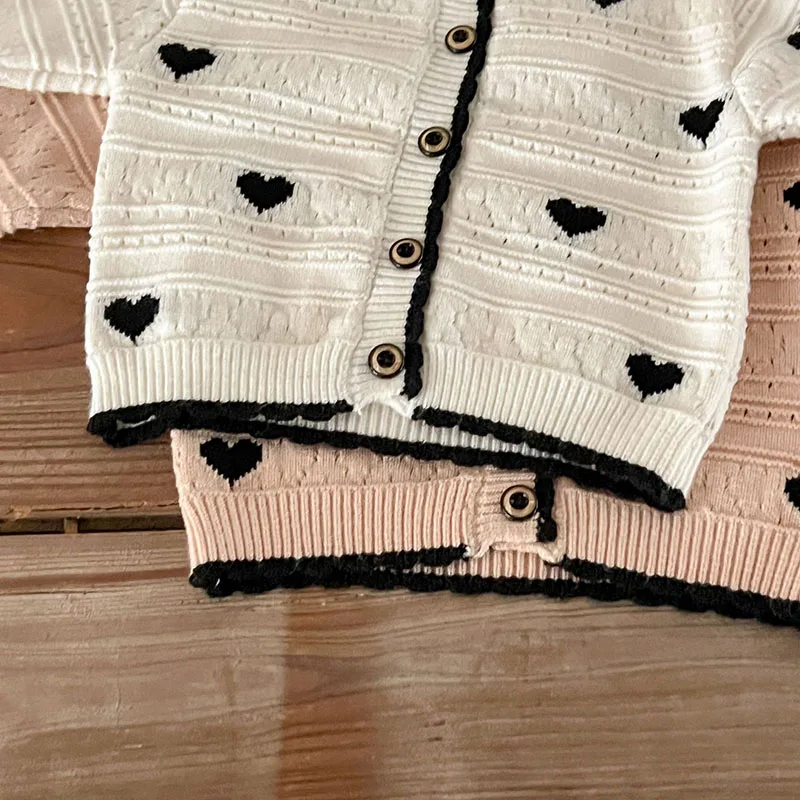 2024 New Autumn Baby Girl Clothing Infant Baby Girls Knitting Cardigan Long Sleeve Cardigan Coat Newborn Baby Girls Sweater Coat