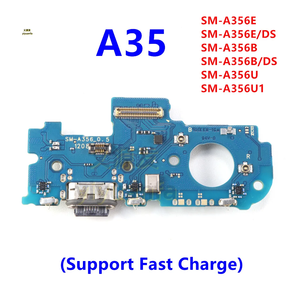 USB Charger Port Dock Board For Samsung Galaxy A05 A05S A15 A25 A35 A55 Phone Charging Connector Plate Jack Flex Cable With IC