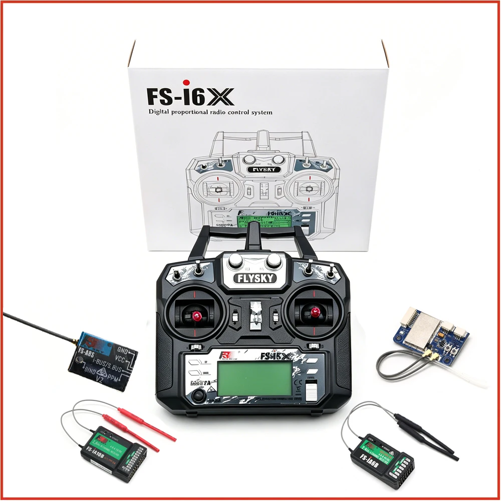 Flysky Fly Sky FS-I6X I6 2.4GHz 10CH AFHDS 2A Radio Controller Transmitter+IA6B/IA10B/X6B/A8S Receiver For Fixed-Wing/Helicopter