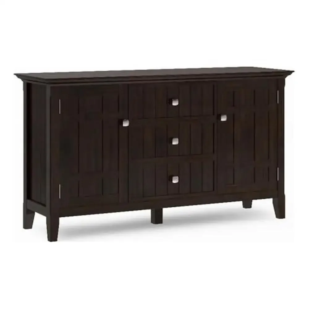 Transitional Solid Wood Sideboard Buffet Cabinet with Drawers and Doors 54