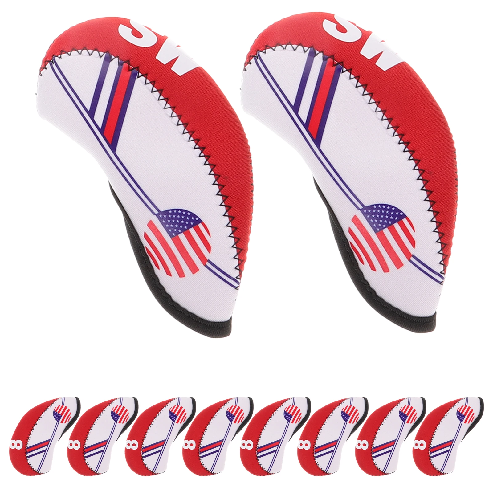 

10pcs Golf Club Covers Neoprene Headcovers for Irons Mens Golf Driver Putter Protective Golfing Accessories