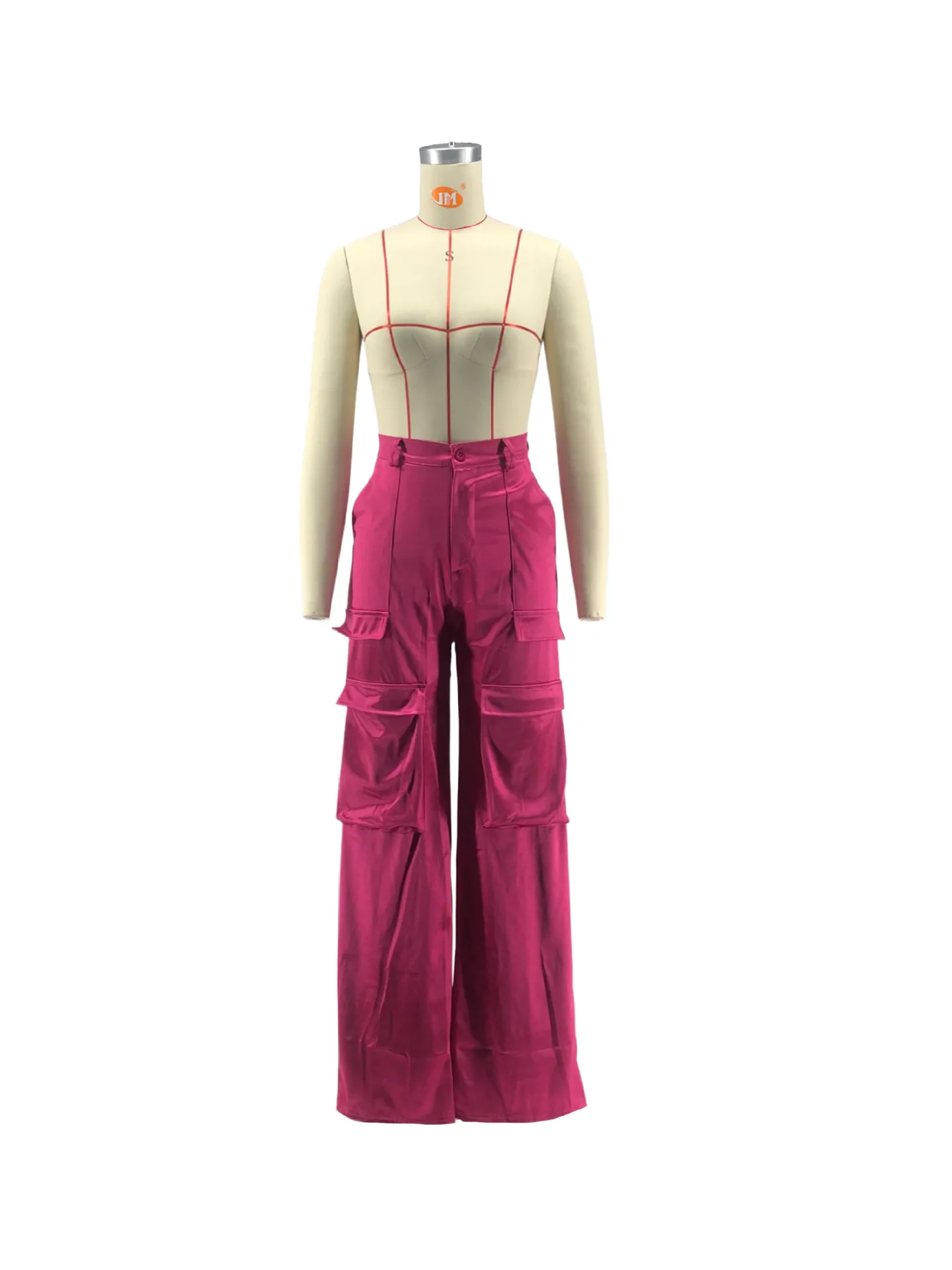 Casual Women's Long Pants - Summer Multi-Pocket, Loose And Comfortable, Pure Color, Ladies Straight-Leg Long Pants