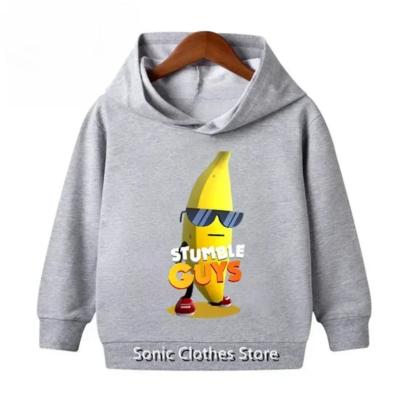 ร้อนเกมStumble GuysกราฟิกHoodiesเด็กการ์ตูนPulloversเสื้อแฟชั่นเด็กชายหญิงHoodie Sportwear