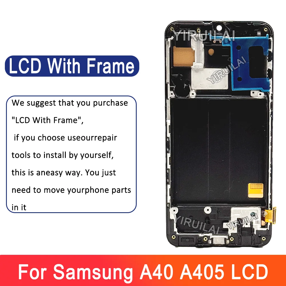 TFT Screen For Samsung Galaxy A40 LCD Display WithFrame For Galaxy A40 A405FN SM-A405F Touch Screen Digitizer Assembly Screen