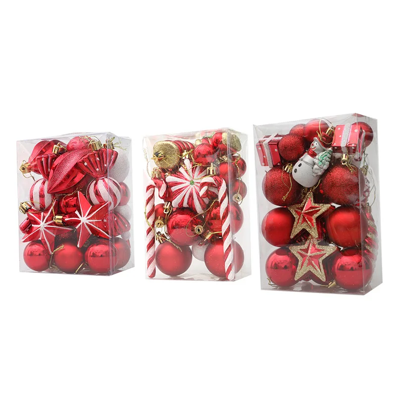 29/20 Stücke Weihnachtsbaum Kugeln Hängen Anhänger Zuckerstange Tannenzapfen Ornament Set Weihnachten Home Dekoration 2024 Navidad Neue Jahr