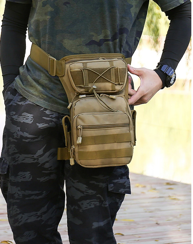 Men Nylon Drop Hip Leg Bag Fanny Pack Travel Military Motorcycle Rider Shoulder Male Belt Bum Waist Pack Thigh Bags New