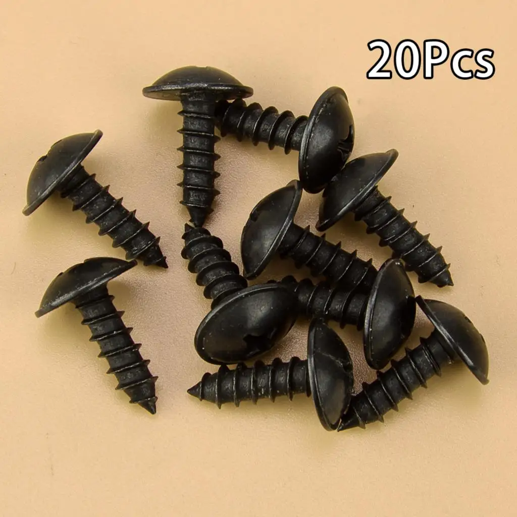 12493-06207E 20Pcs Black Car Auto Fender Liner Retainer Tapping Bolt Screw Fit for Hyundai Kia