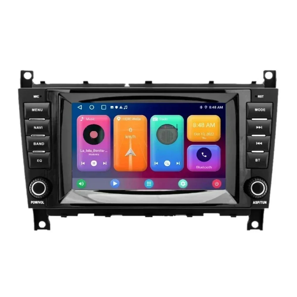 Para Mercedes Benz CLC W203 Clase C C180 C200 CLK200 CLK W209 inalámbrico Android Carplay navegación Multimedia pantalla de unidad principal 2Din