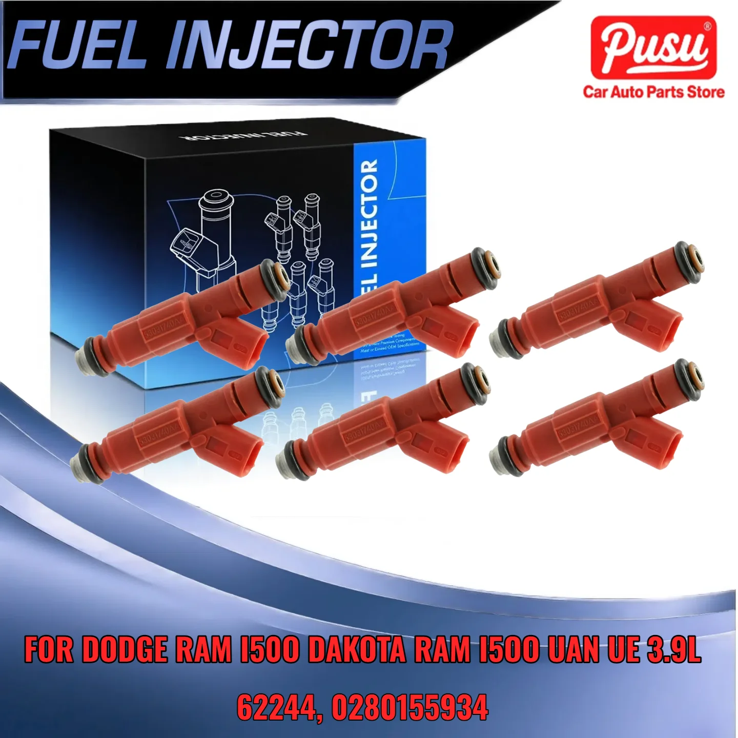 

0280155934 62244 Fuel Injector For Dodge Ram 1500 2500 Van For Dodge Dakota 2001 2002 V6 39L 6x