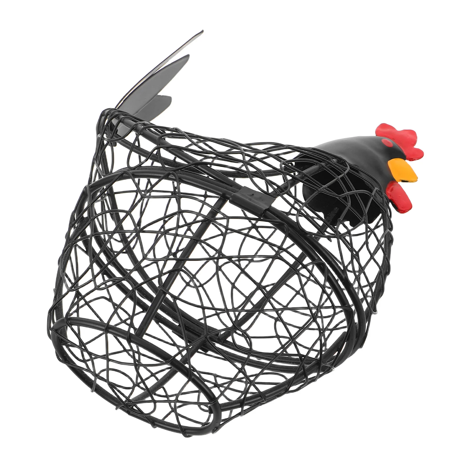 

Wire Egg Storage Basket Black - Kitchen Countertop Metal Organizer for Fresh Eggs Fruit Vegetables Decorative Iron Holder