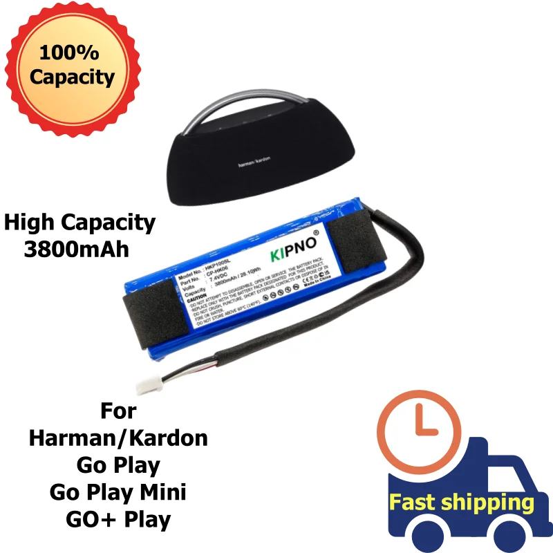 KIPNO Speaker Battery CP-HK06  GSP1029102 01 For Harman/Kardon GO Play Mini  GO+ Play Li-Polymer 7.40V 3800mAh